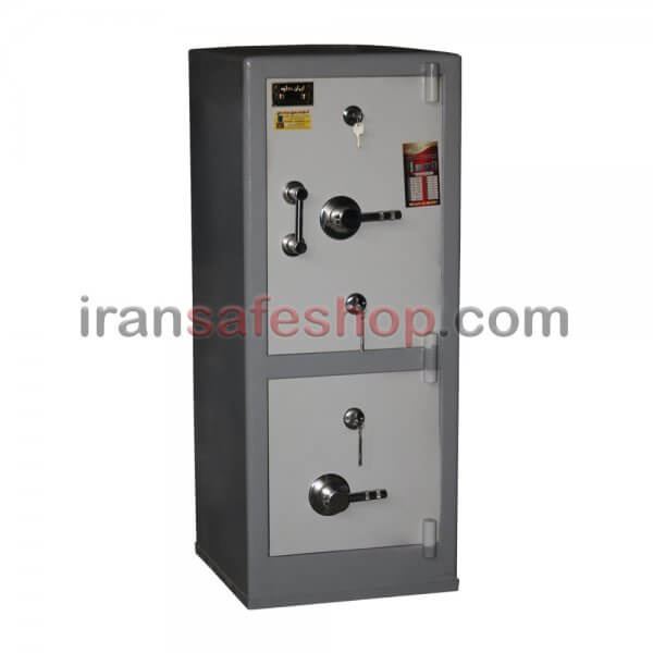 گاوصندوق نسوز ایران کاوه مدل 1200 دو طبقه قفل کلیدی